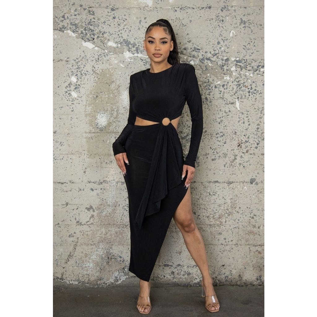 Bodycon Cut Out Midi Dress