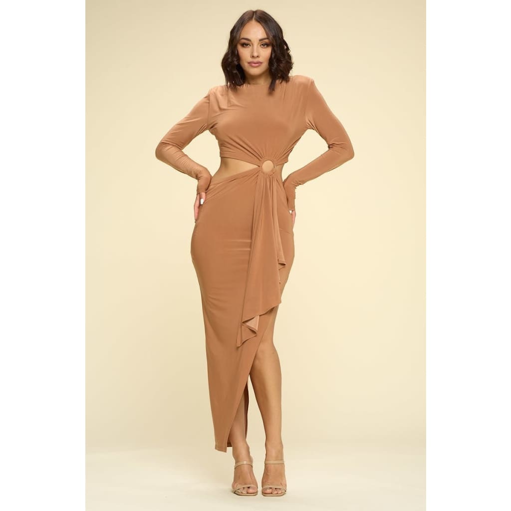 Bodycon Cut Out Midi Dress