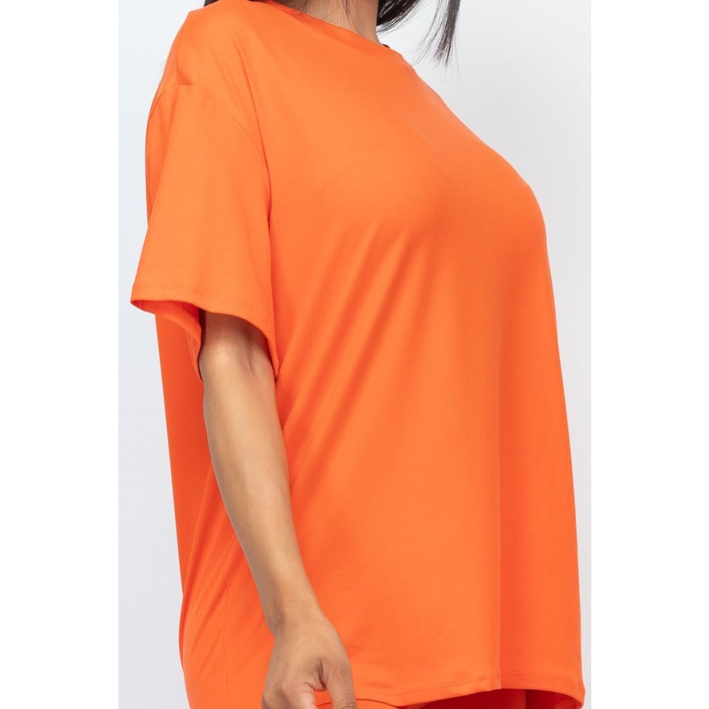 Loose Fit Top And Bike Shorts Set