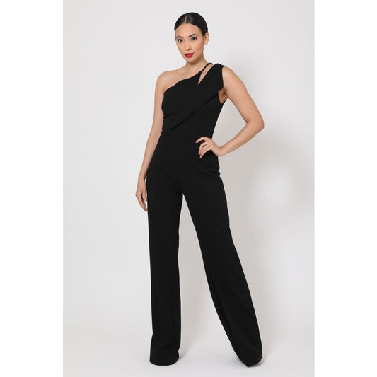 One Shoulder Jumpsuit W/ Small Opening