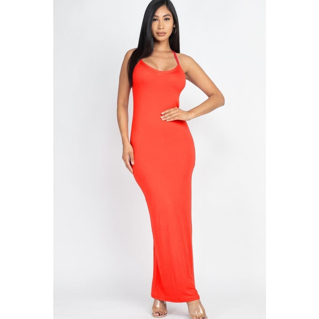 Racer Back Maxi Dress