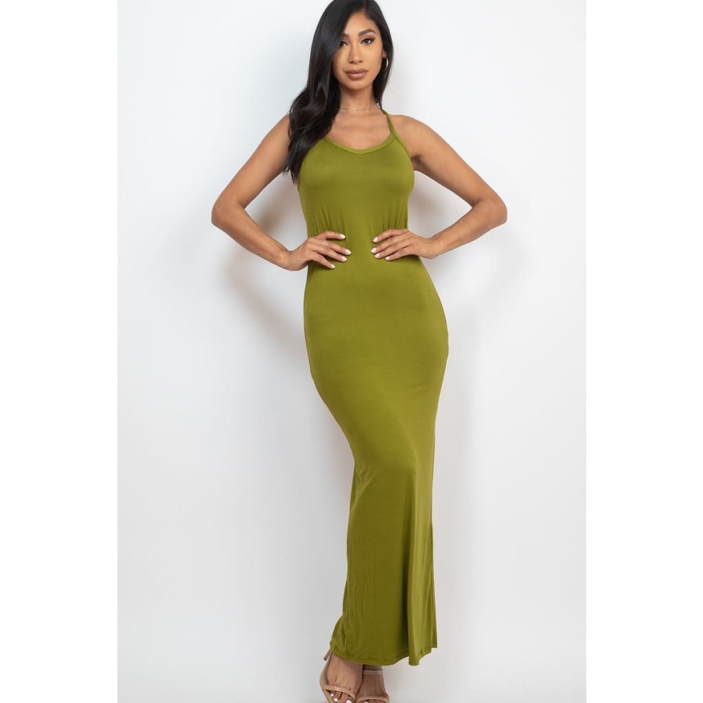 Racer Back Maxi Dress
