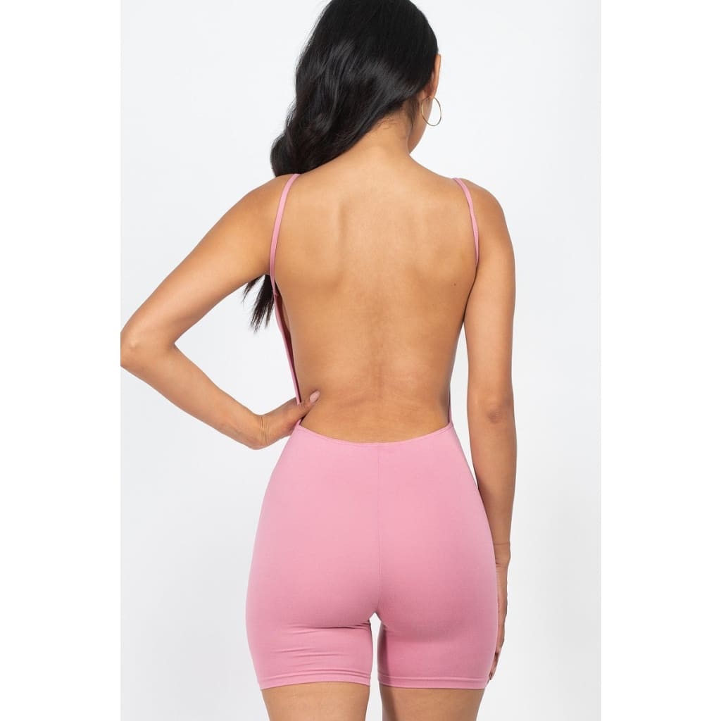 Sexy Backless Cami Romper