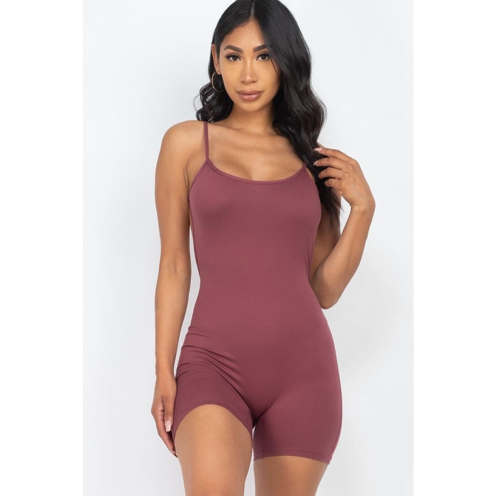 Sexy Backless Cami Romper