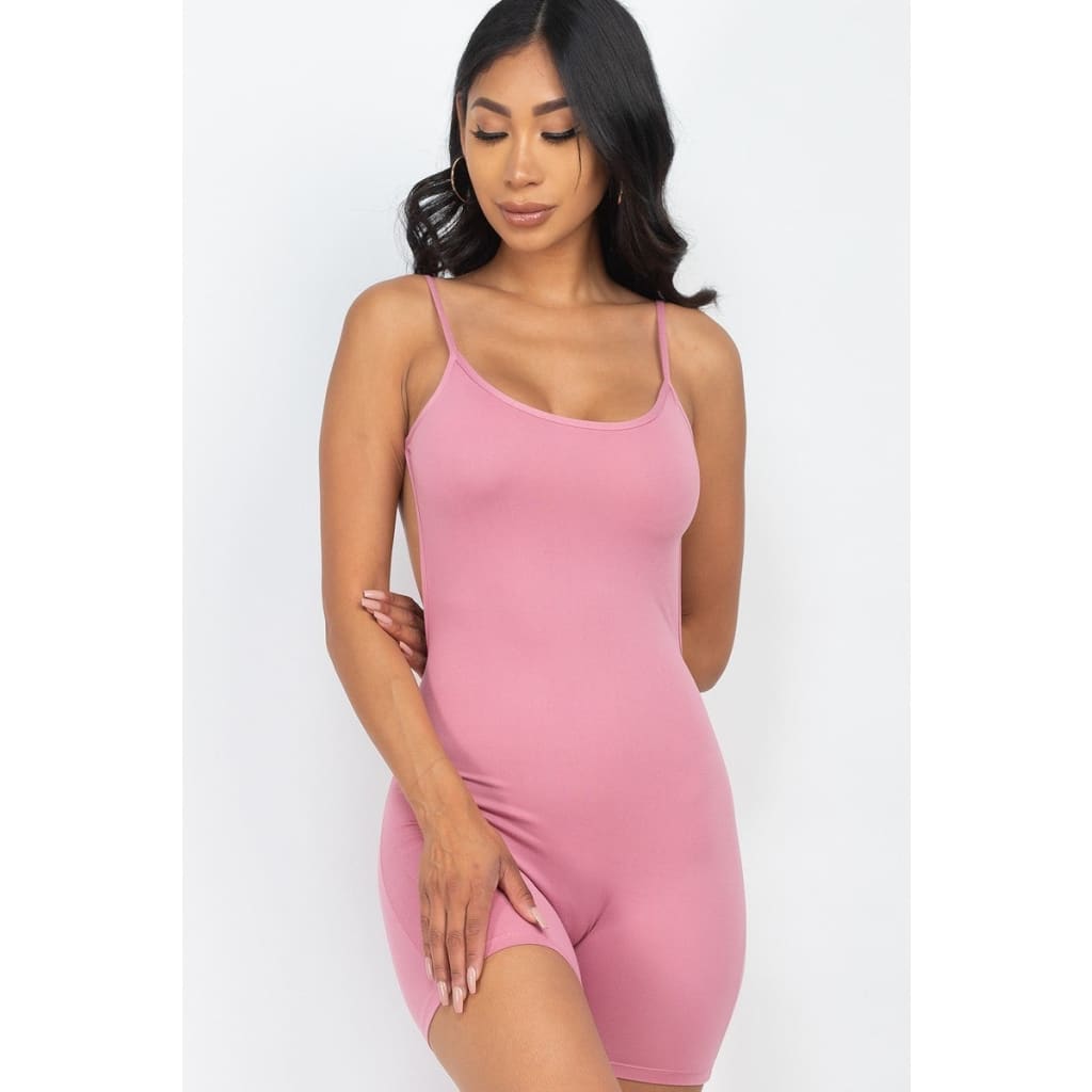 Sexy Backless Cami Romper