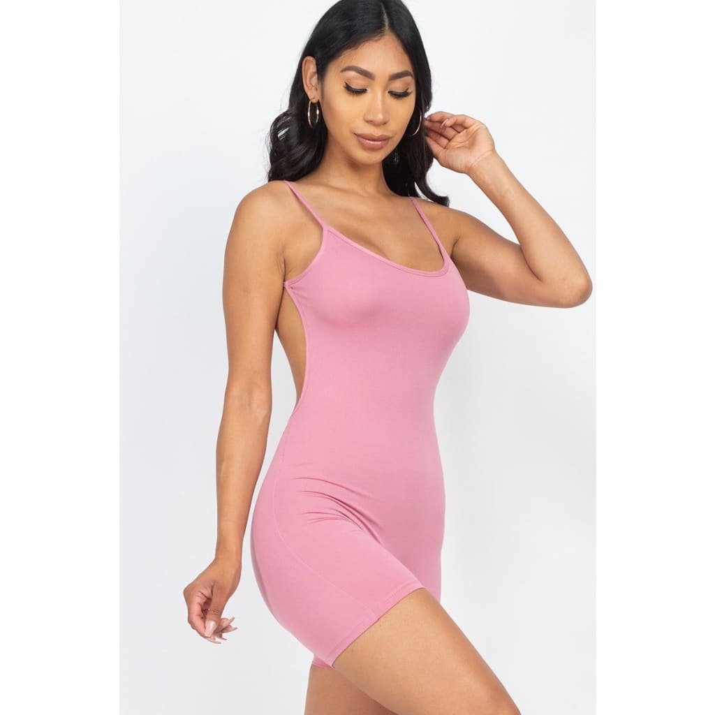 Sexy Backless Cami Romper